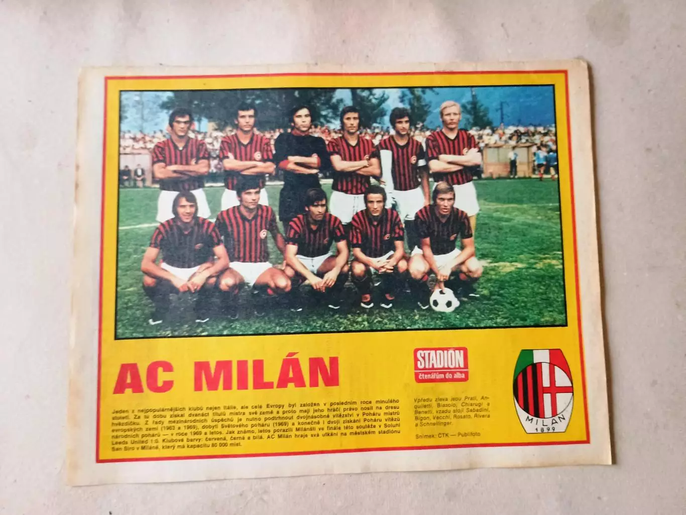 Плакат из журнала Стадион- AC Milan 2