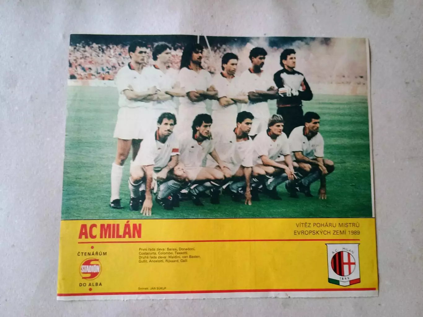Плакат из журнала Стадион- AC Milan 3