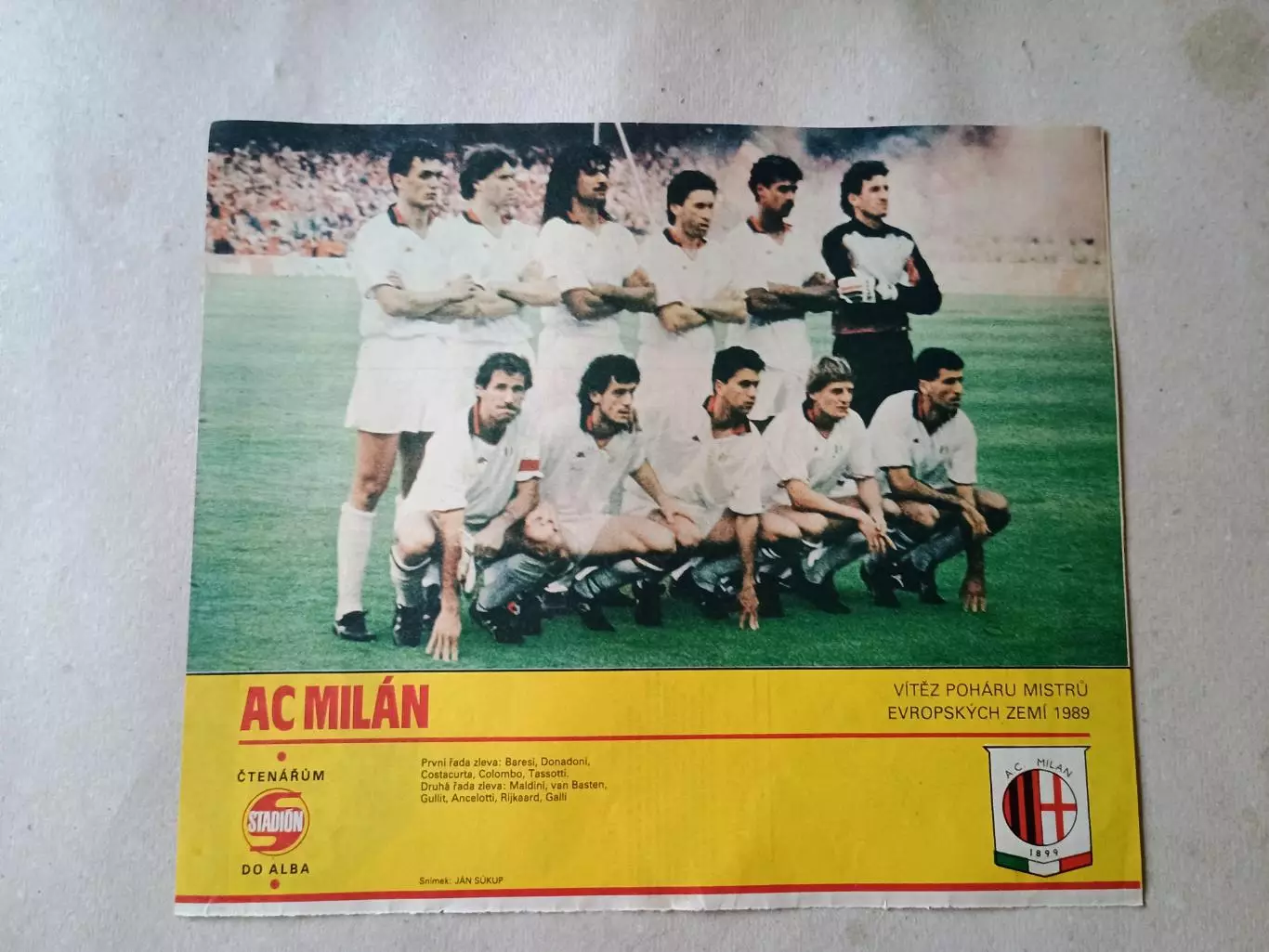 Плакат из журнала Стадион- AC Milan 4