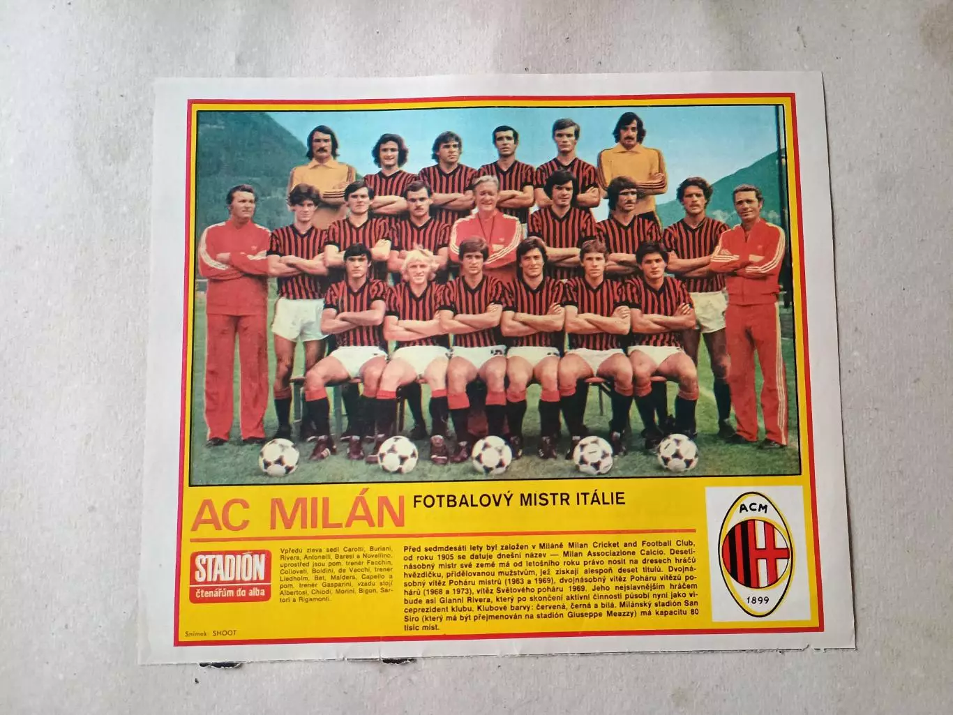 Плакат из журнала Стадион- AC Milan 5