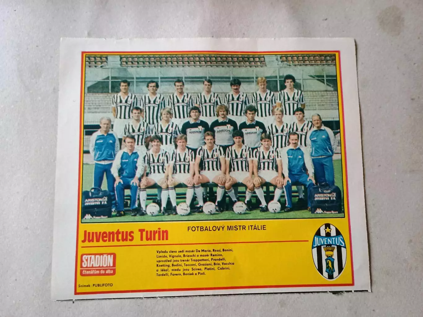Плакат из журнала Стадион- Juventus