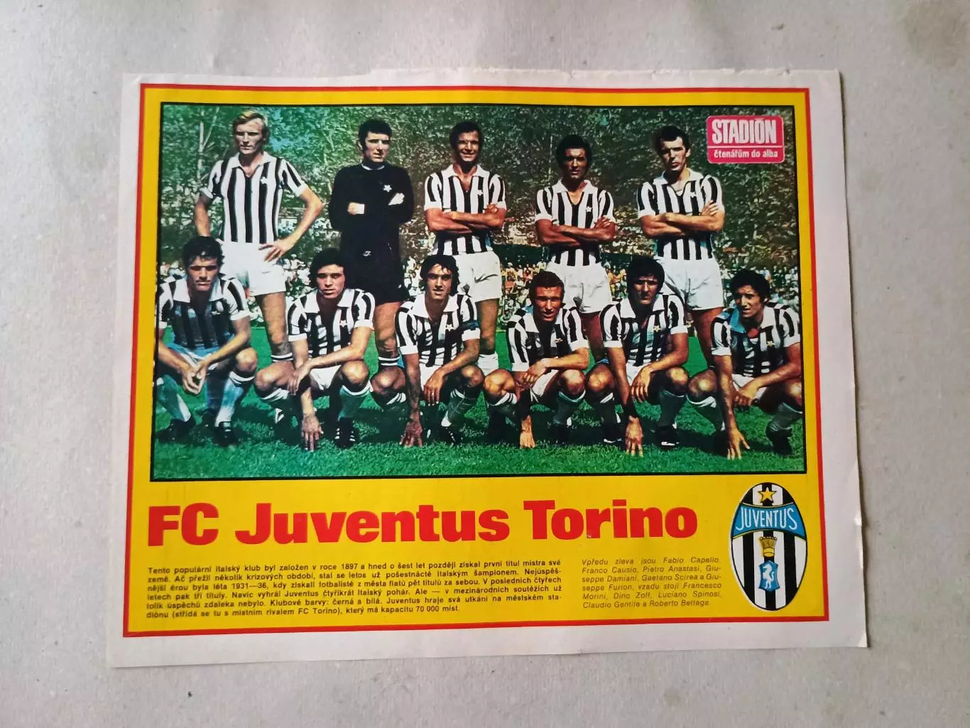 Плакат из журнала Стадион- Juventus 4