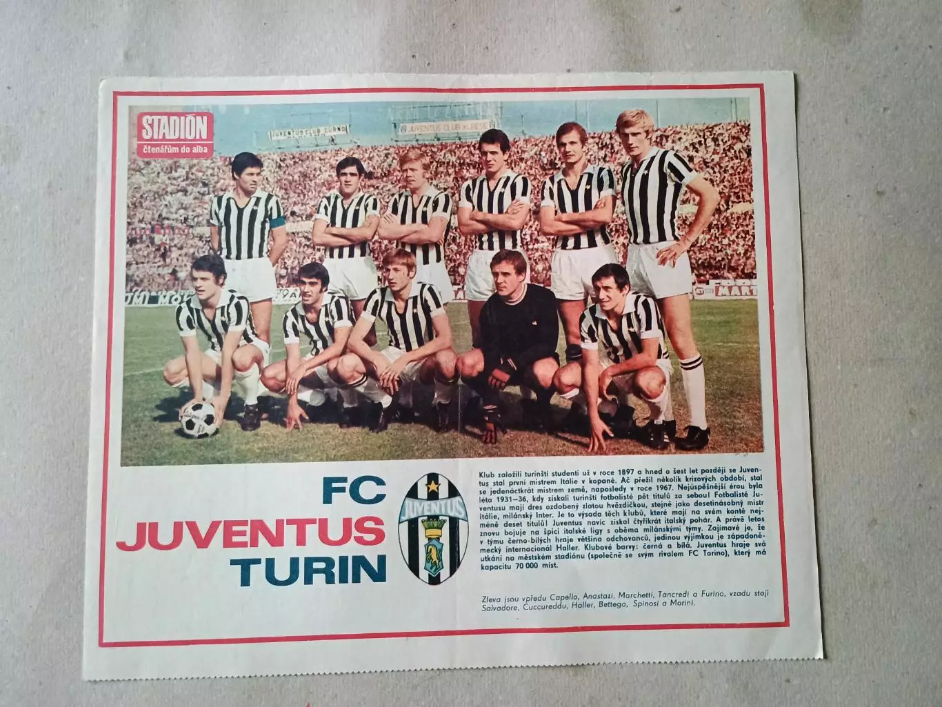 Плакат из журнала Стадион- Juventus 8