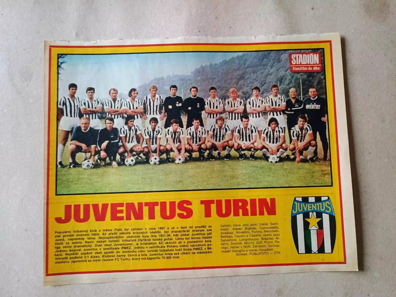 Плакат из журнала Стадион- Juventus 12