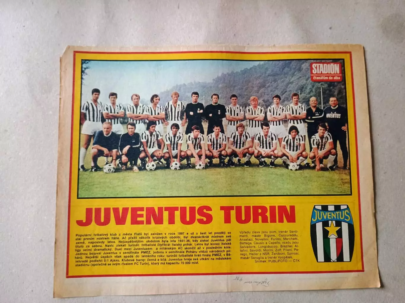 Плакат из журнала Стадион- Juventus 13