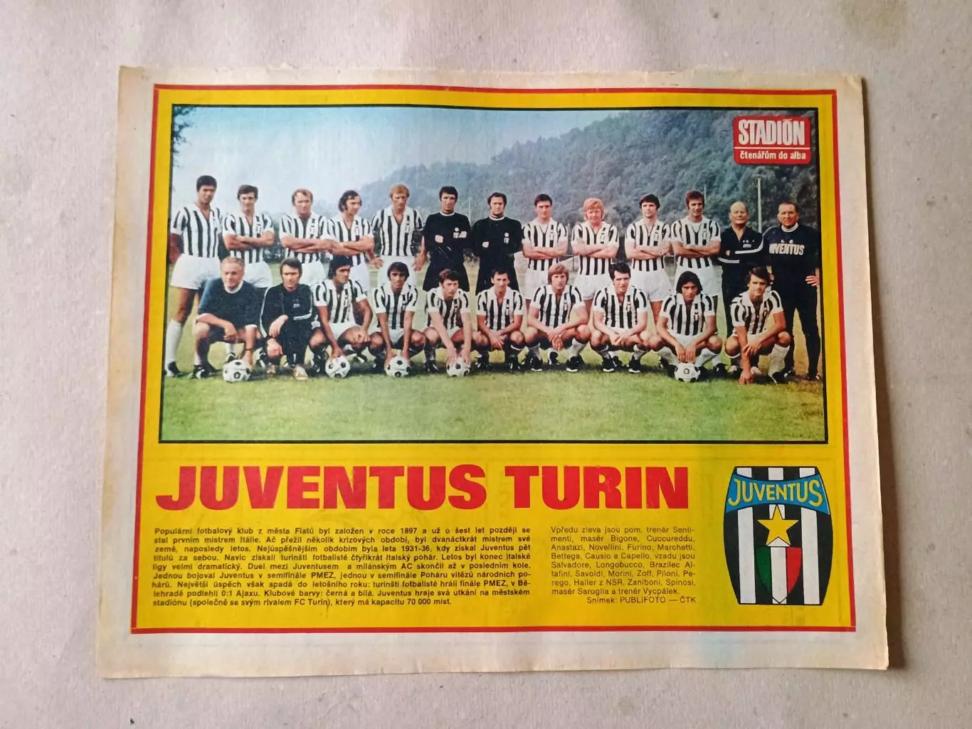 Плакат из журнала Стадион- Juventus 14