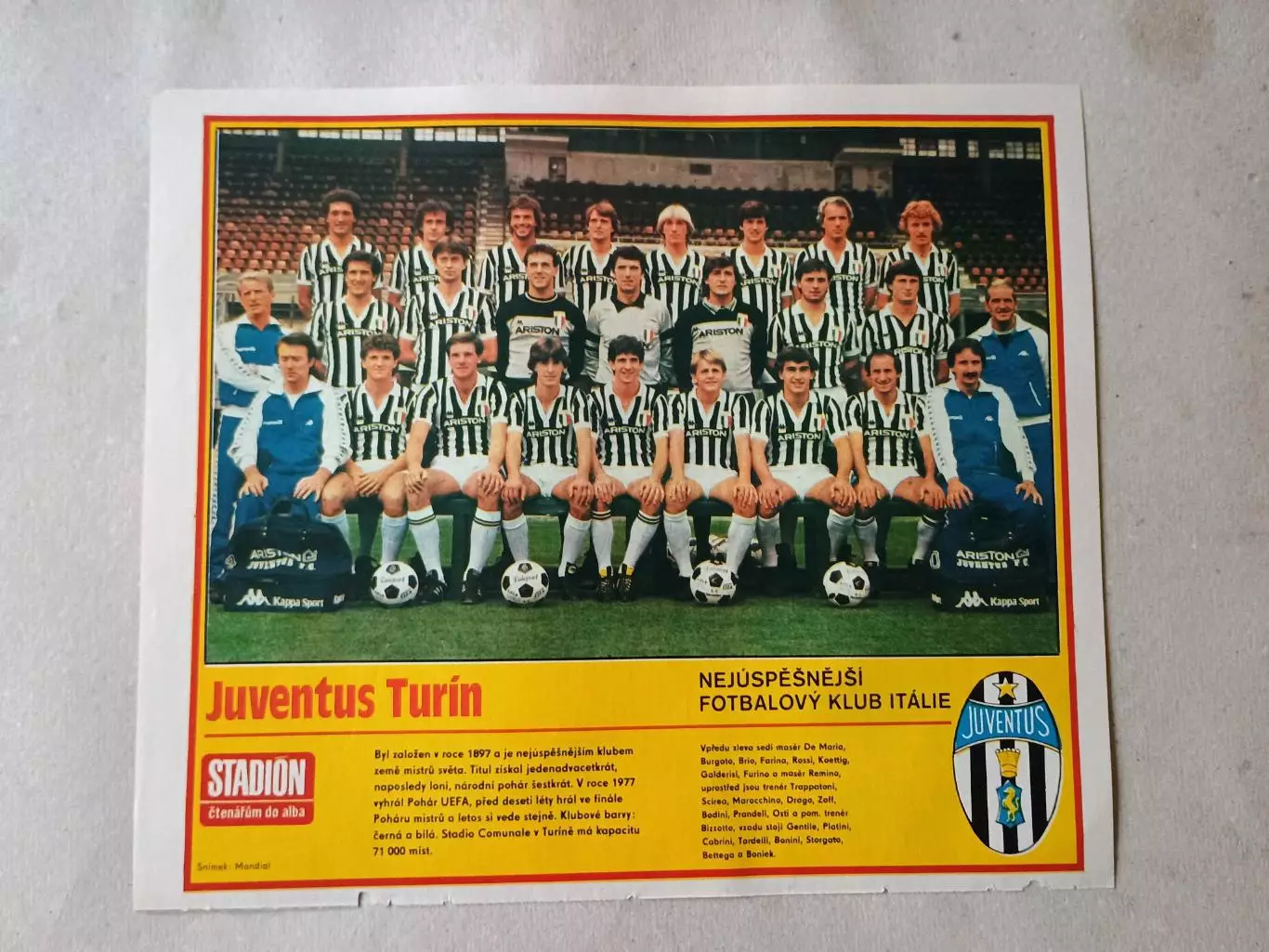 Плакат из журнала Стадион- Juventus 15