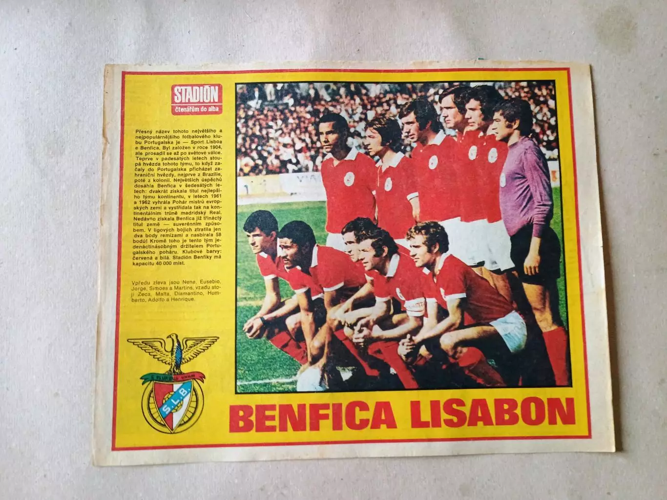 Плакат из журнала Стадион- Benfica 9