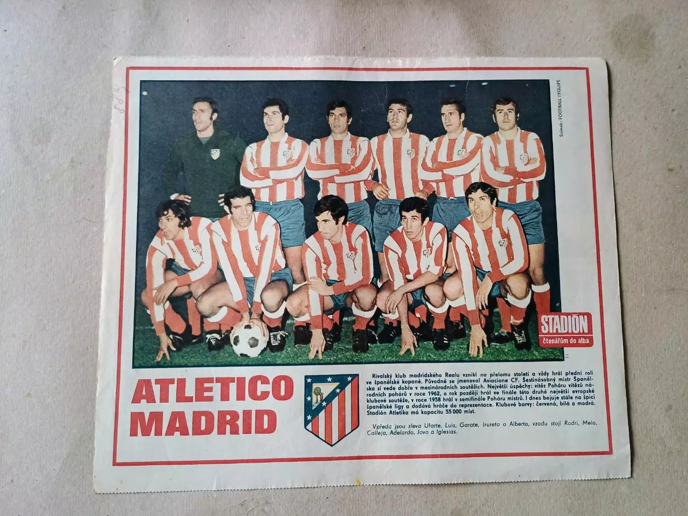 Плакат из журнала Стадион- Atletico 4