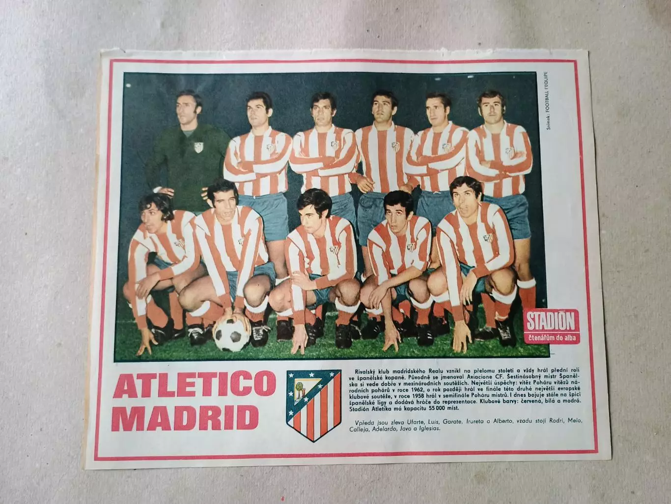 Плакат из журнала Стадион- Atletico 6