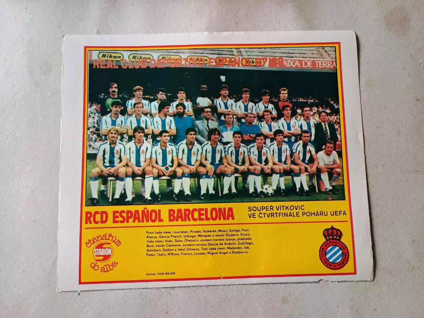 Плакат из журнала Стадион- Espanyol