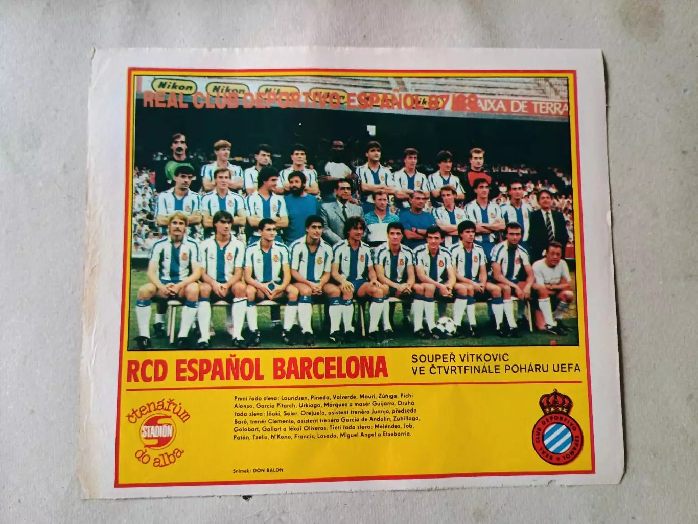 Плакат из журнала Стадион- Espanyol 2