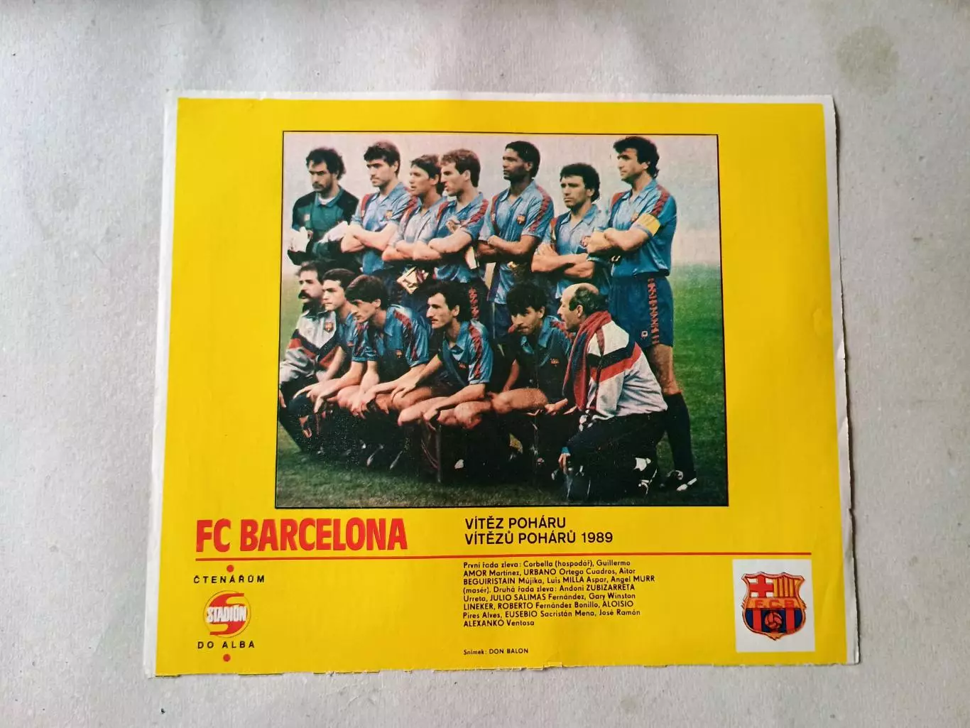 Плакат из журнала Стадион- Barcelona