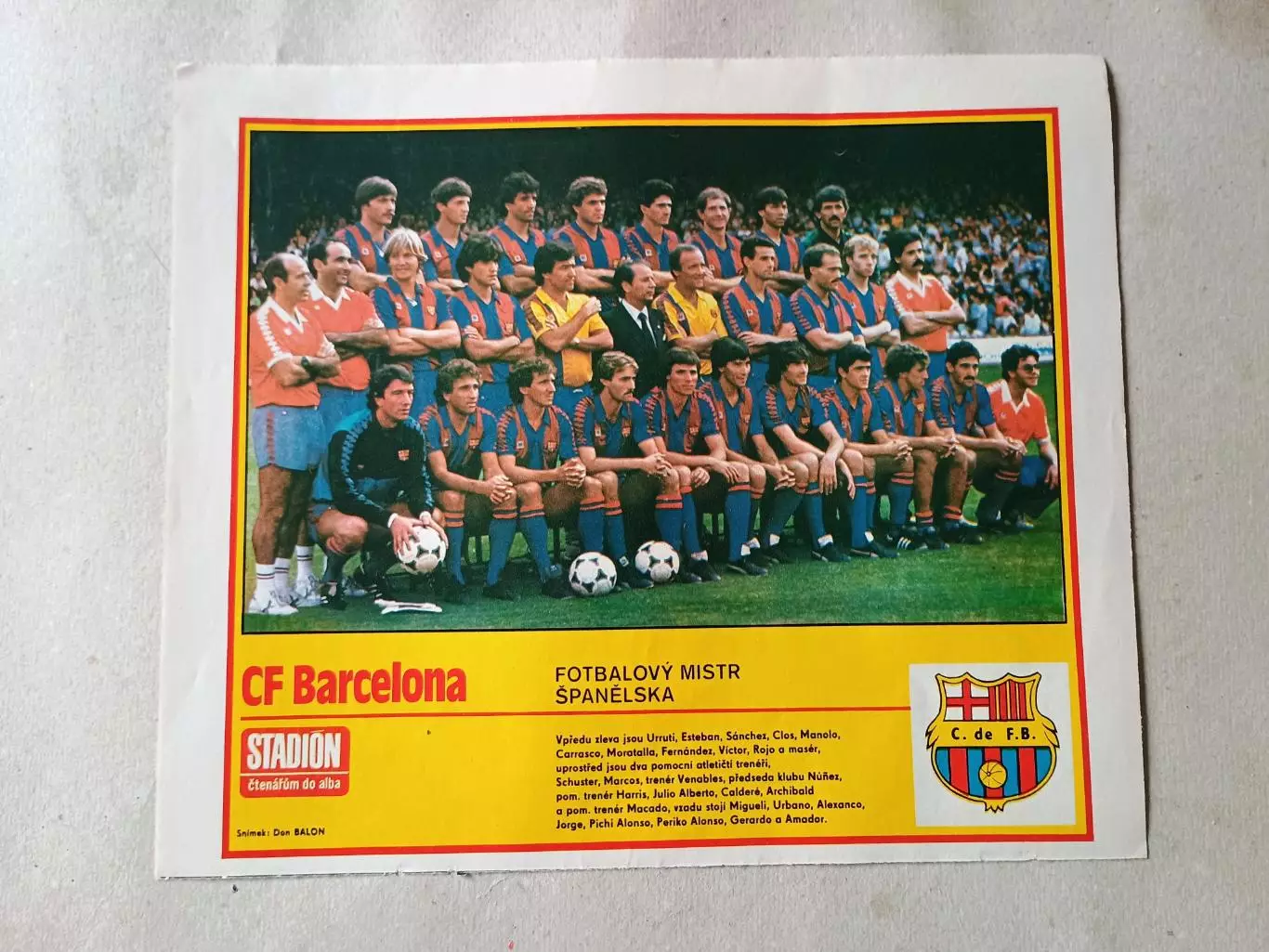Плакат из журнала Стадион- Barcelona 6
