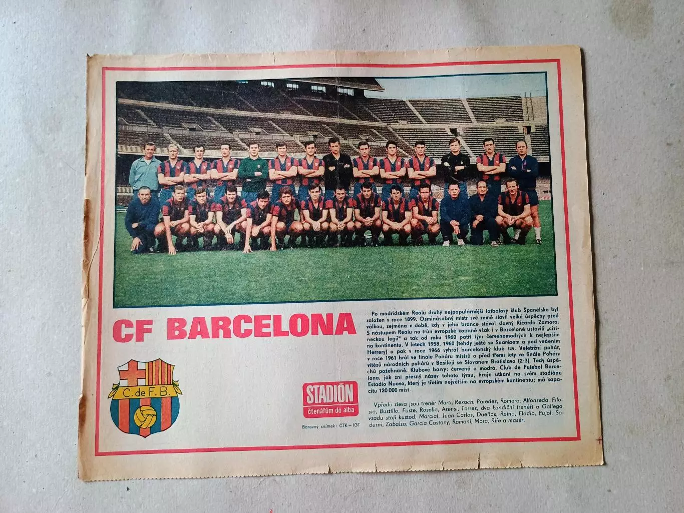 Плакат из журнала Стадион- Barcelona 15