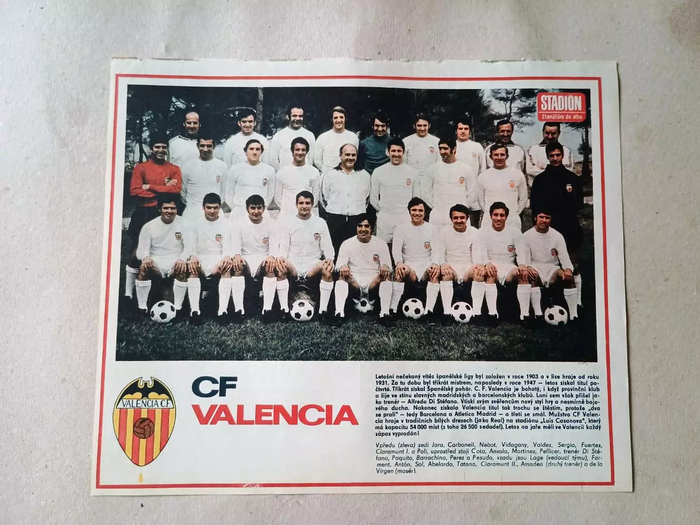 Плакат из журнала Стадион- Valencia 3