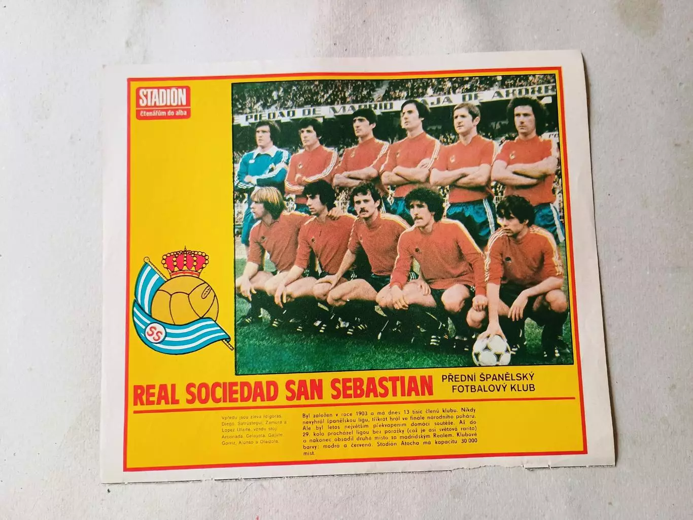 Плакат из журнала Стадион- San Sebastian 5