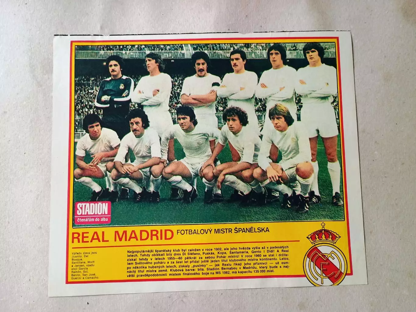 Плакат из журнала Стадион- Real