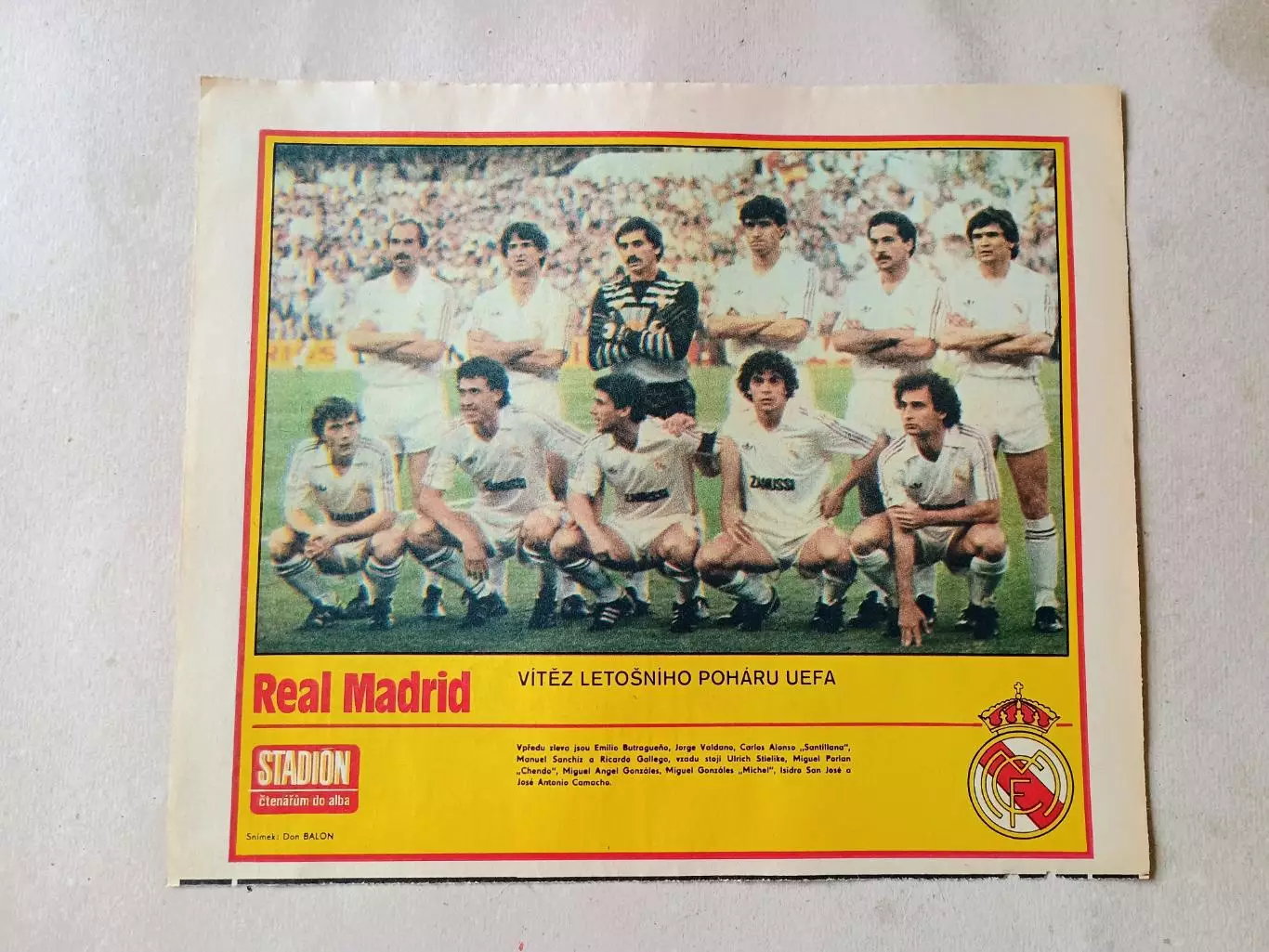 Плакат из журнала Стадион- Real 4