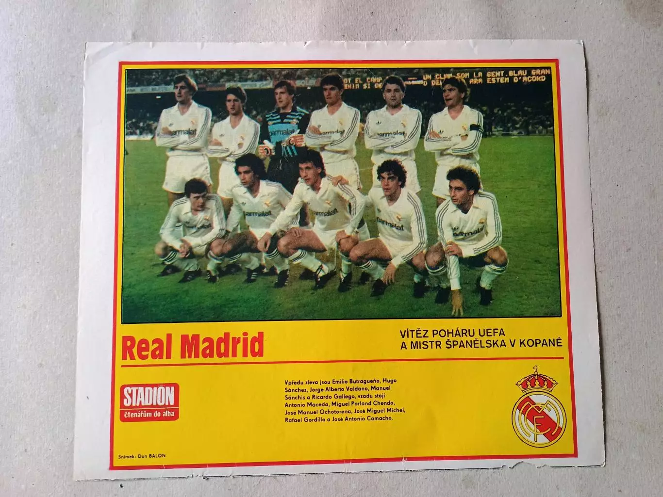 Плакат из журнала Стадион- Real 6