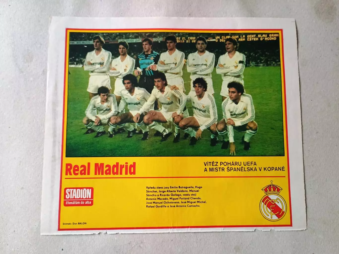 Плакат из журнала Стадион- Real 7