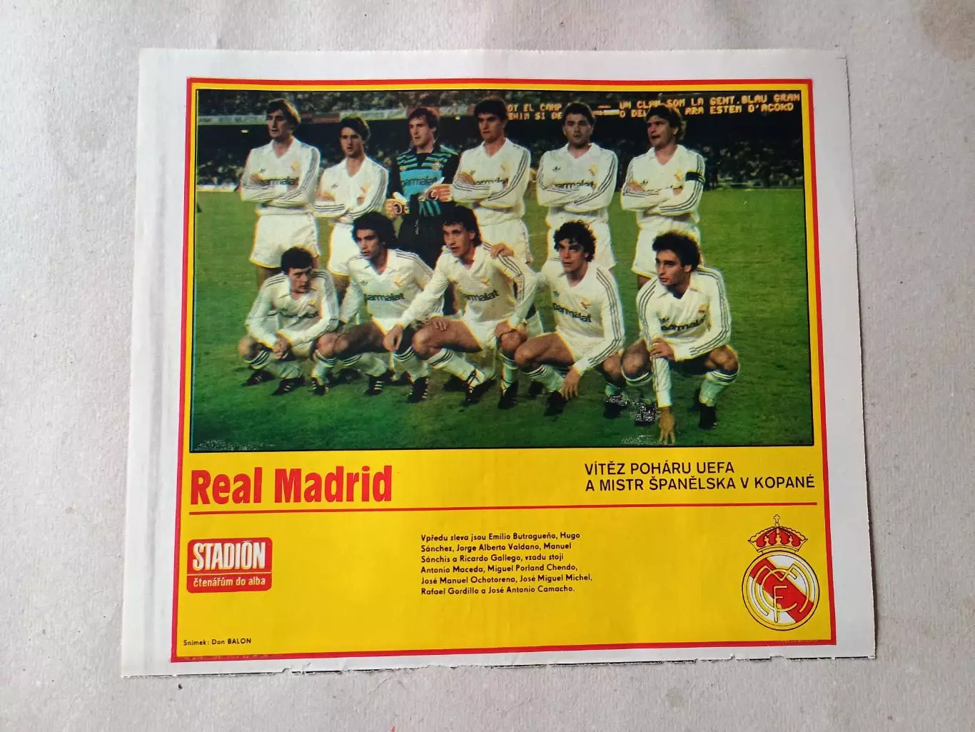 Плакат из журнала Стадион- Real 8