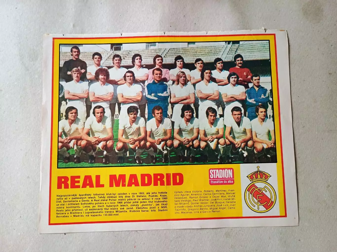 Плакат из журнала Стадион- Real 9