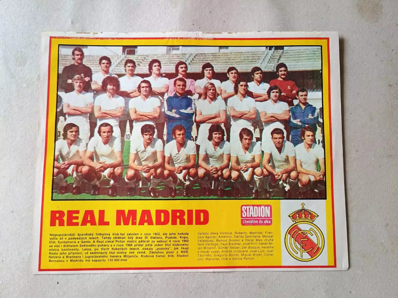 Плакат из журнала Стадион- Real 11