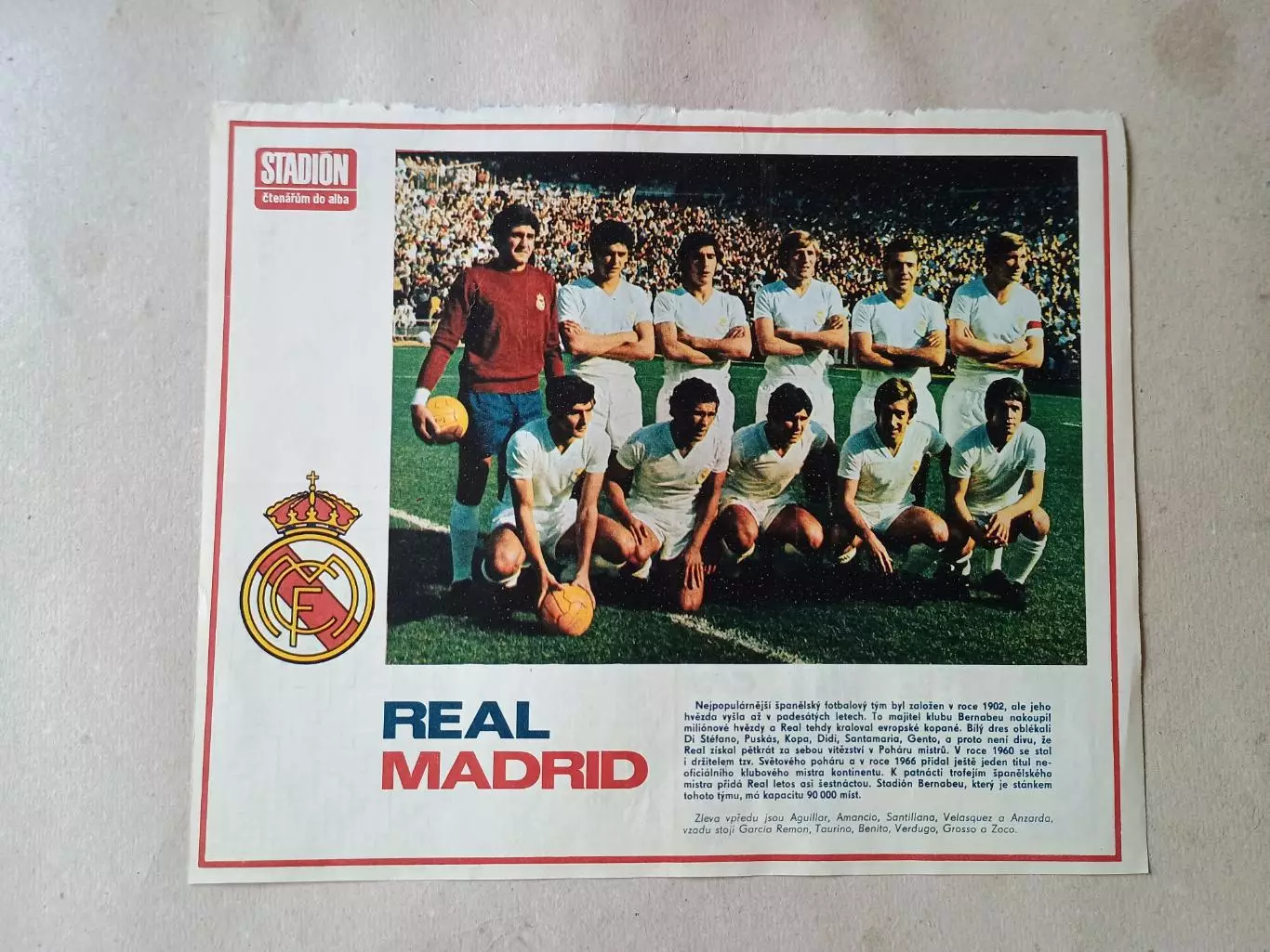 Плакат из журнала Стадион- Real 13