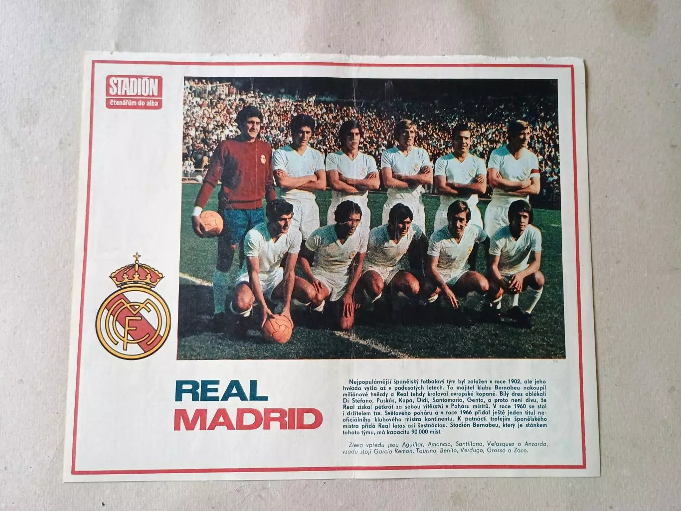 Плакат из журнала Стадион- Real 14