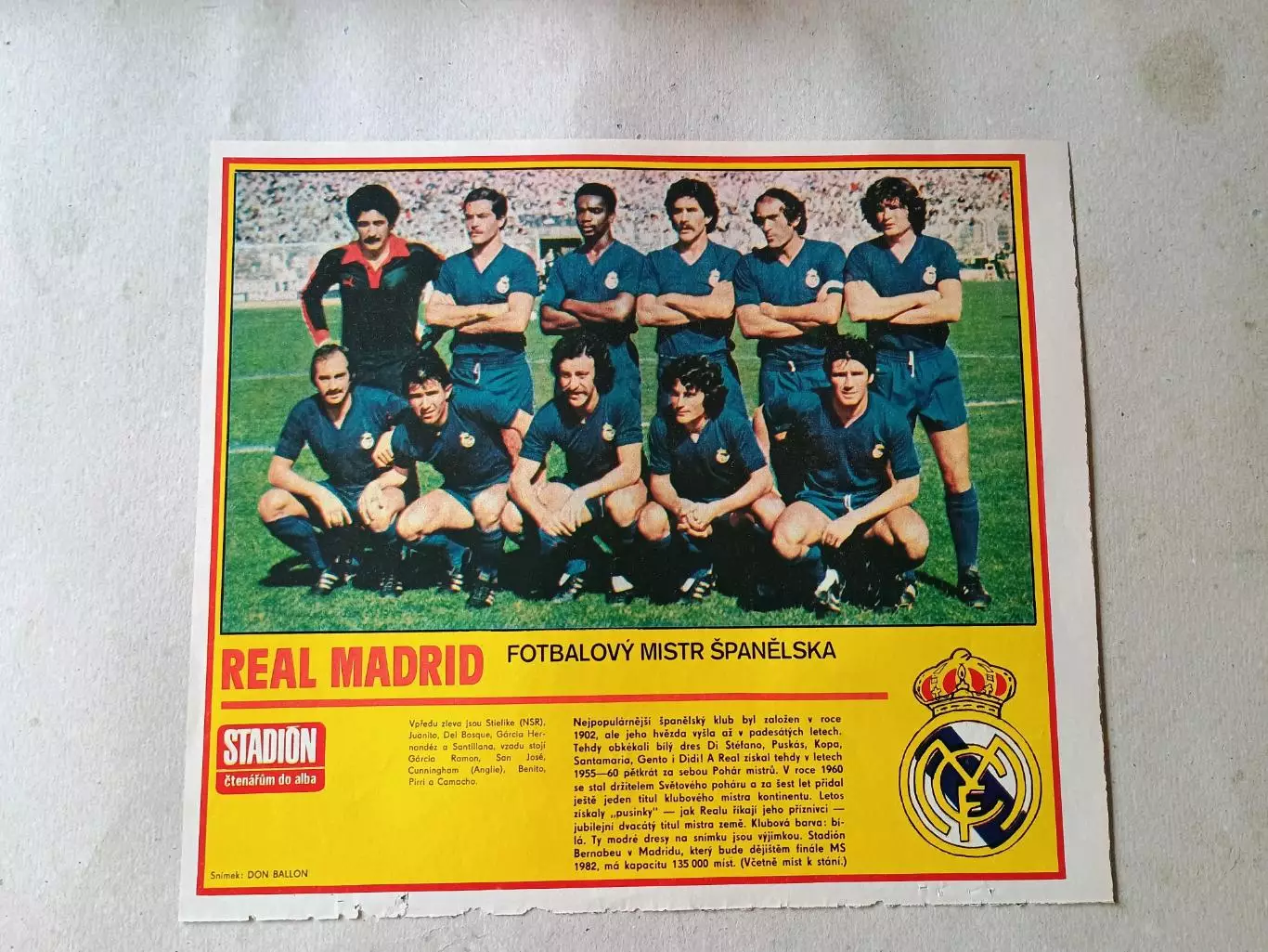 Плакат из журнала Стадион- Real 17