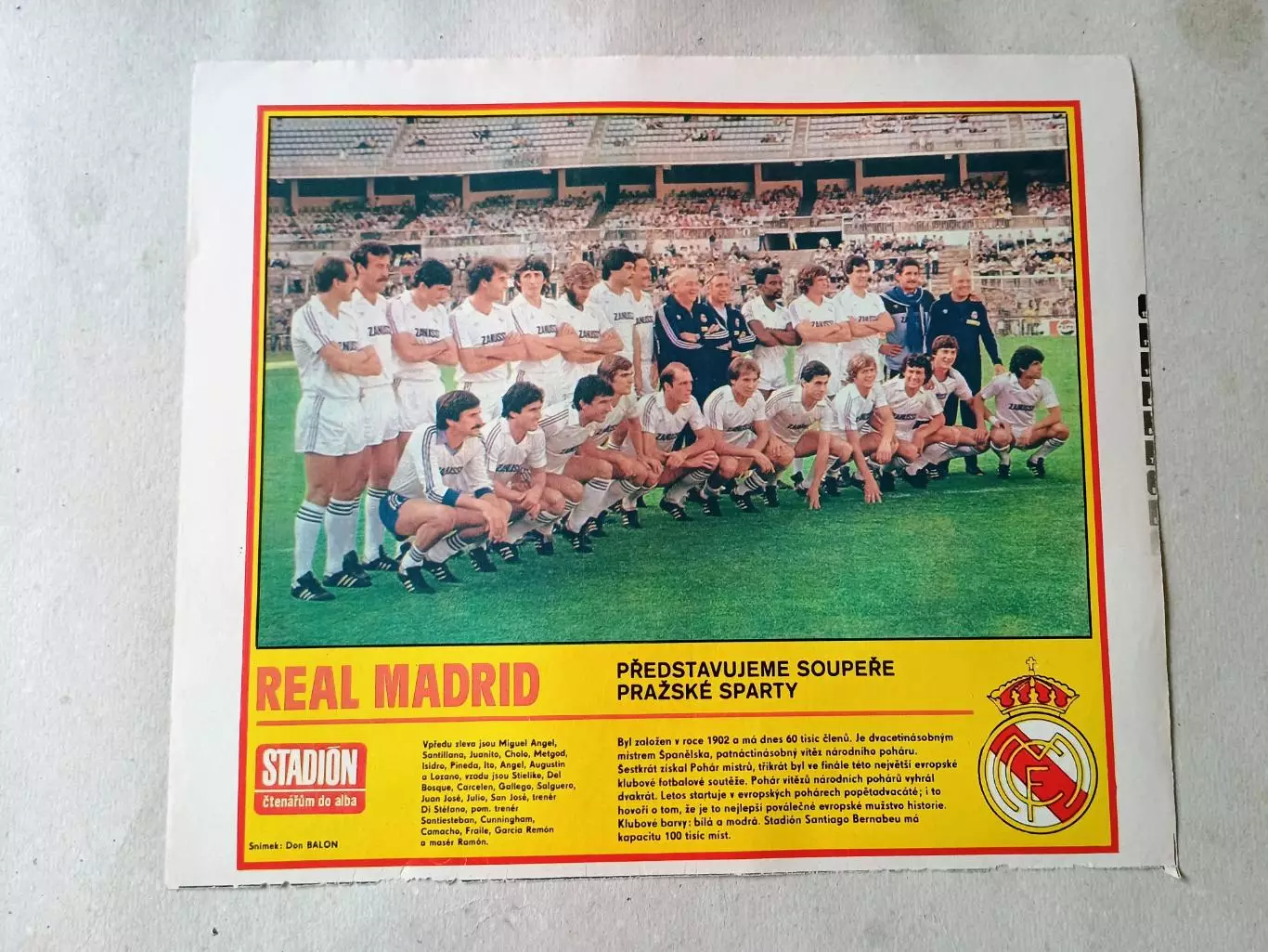 Плакат из журнала Стадион- Real 21