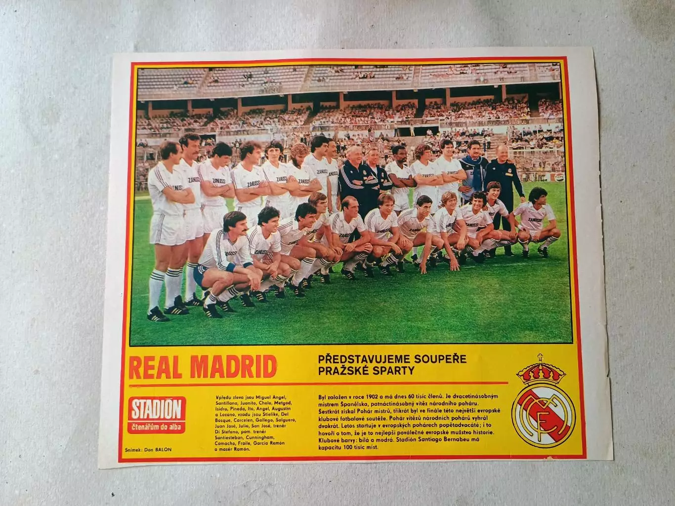 Плакат из журнала Стадион- Real 23