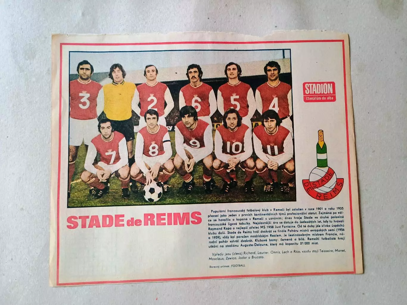 Плакат из журнала Стадион- Reims 3