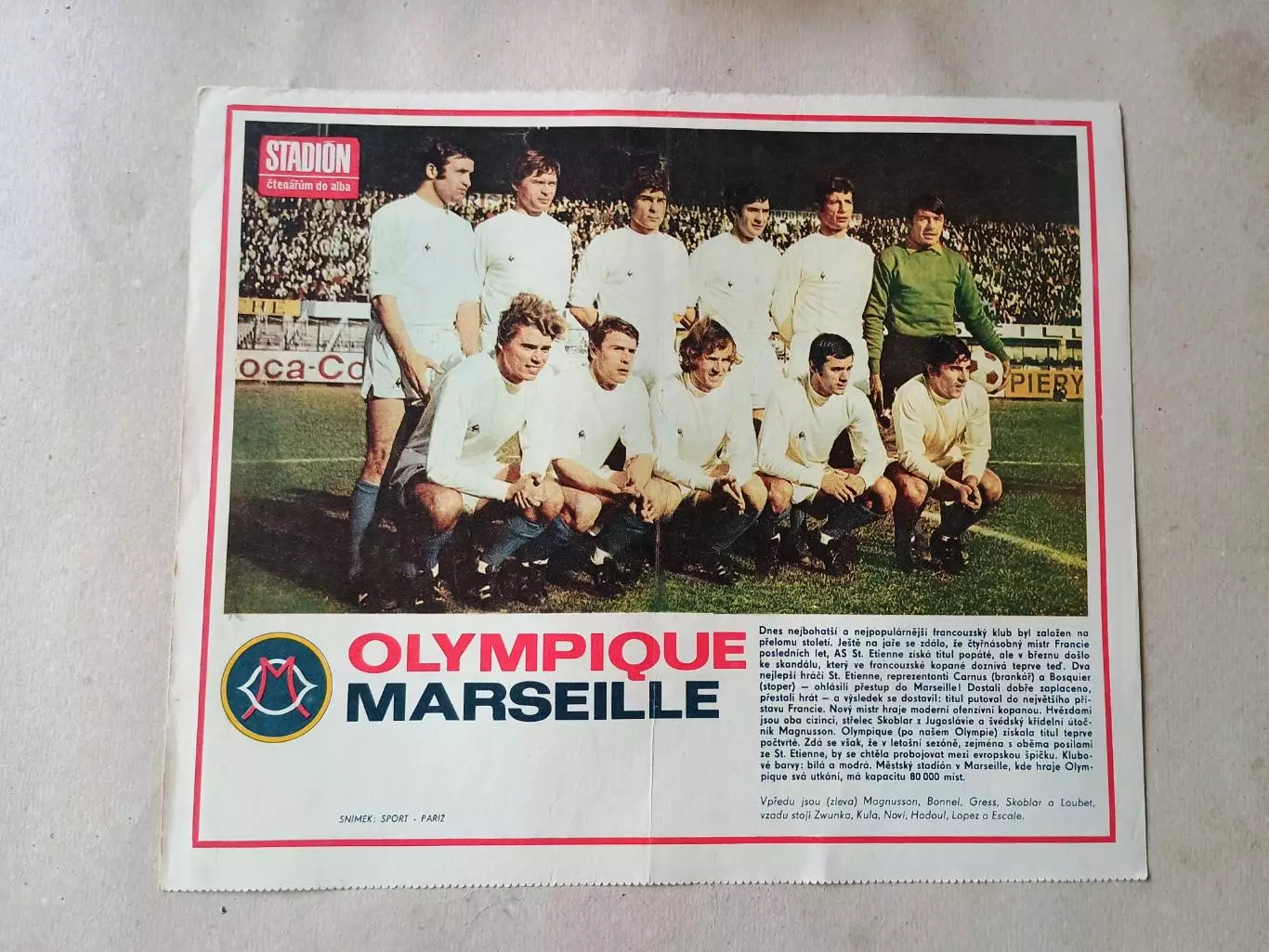Плакат из журнала Стадион- Marseille 3
