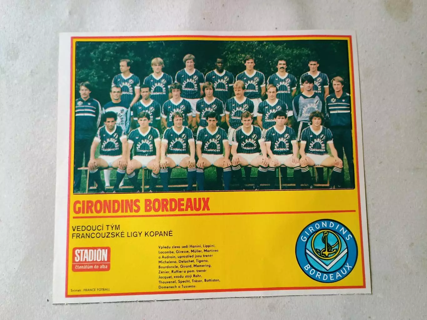 Плакат из журнала Стадион- Bordeaux 2