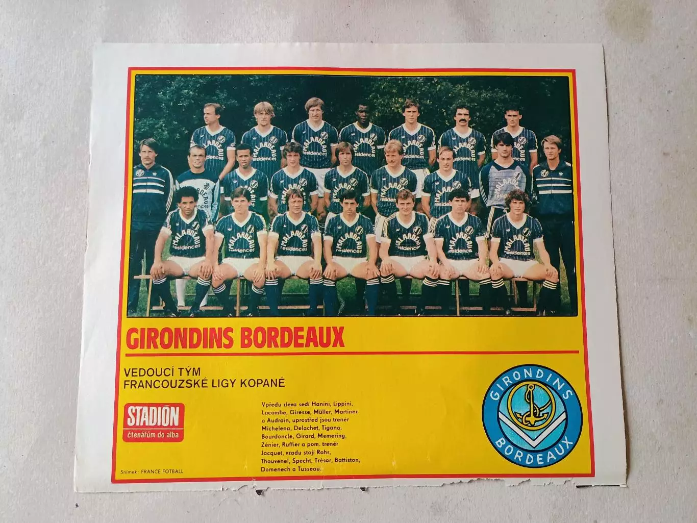 Плакат из журнала Стадион- Bordeaux 3