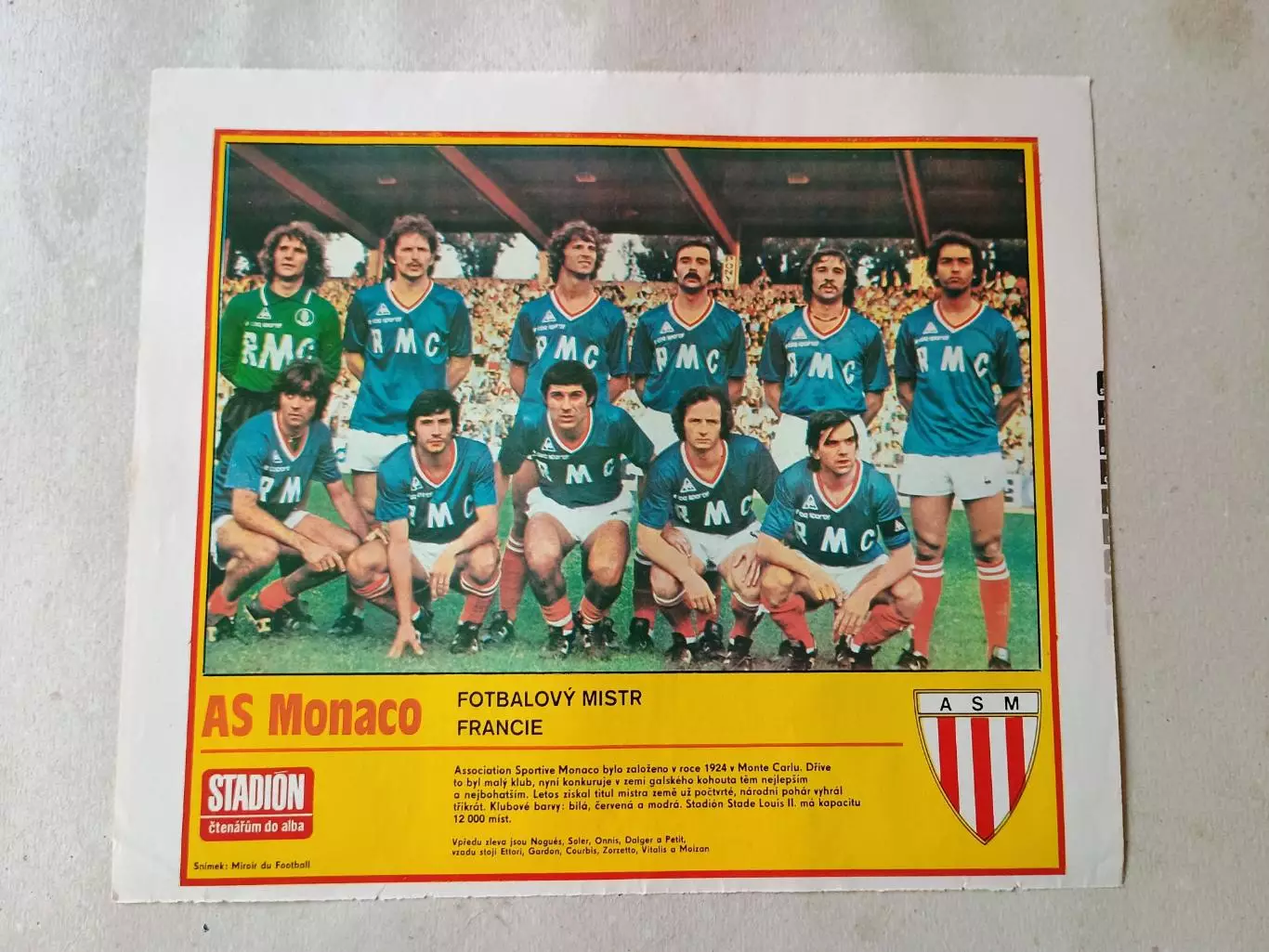 Плакат из журнала Стадион- Monaco 3