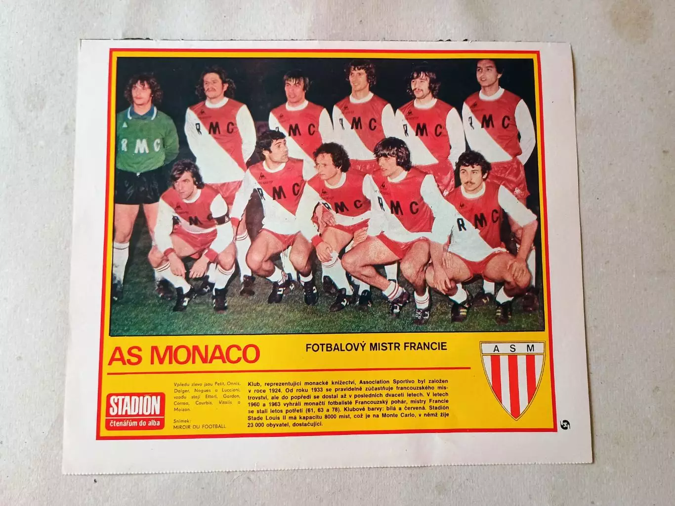 Плакат из журнала Стадион- Monaco 4
