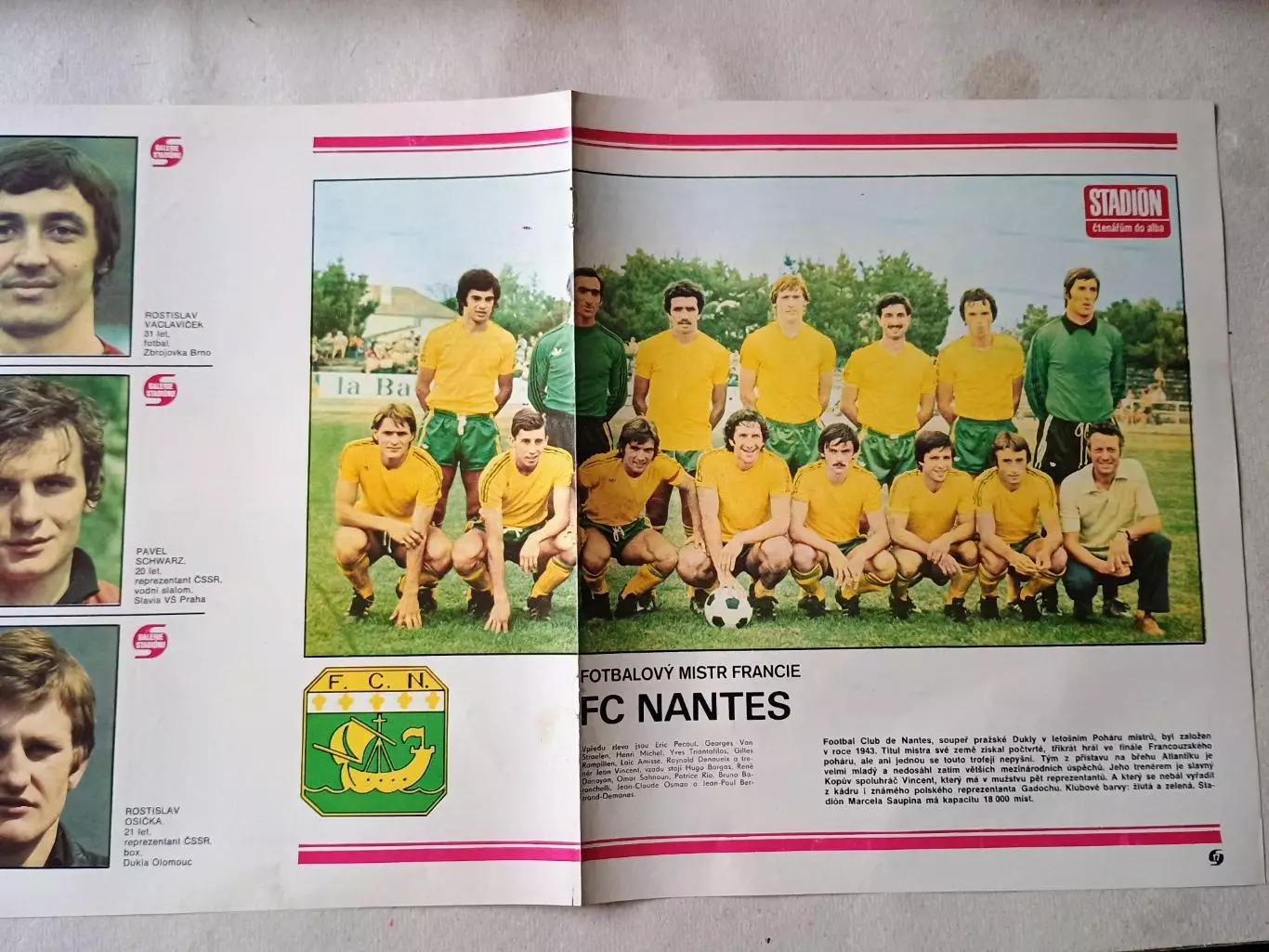 Плакат из журнала Стадион- Nantes 4