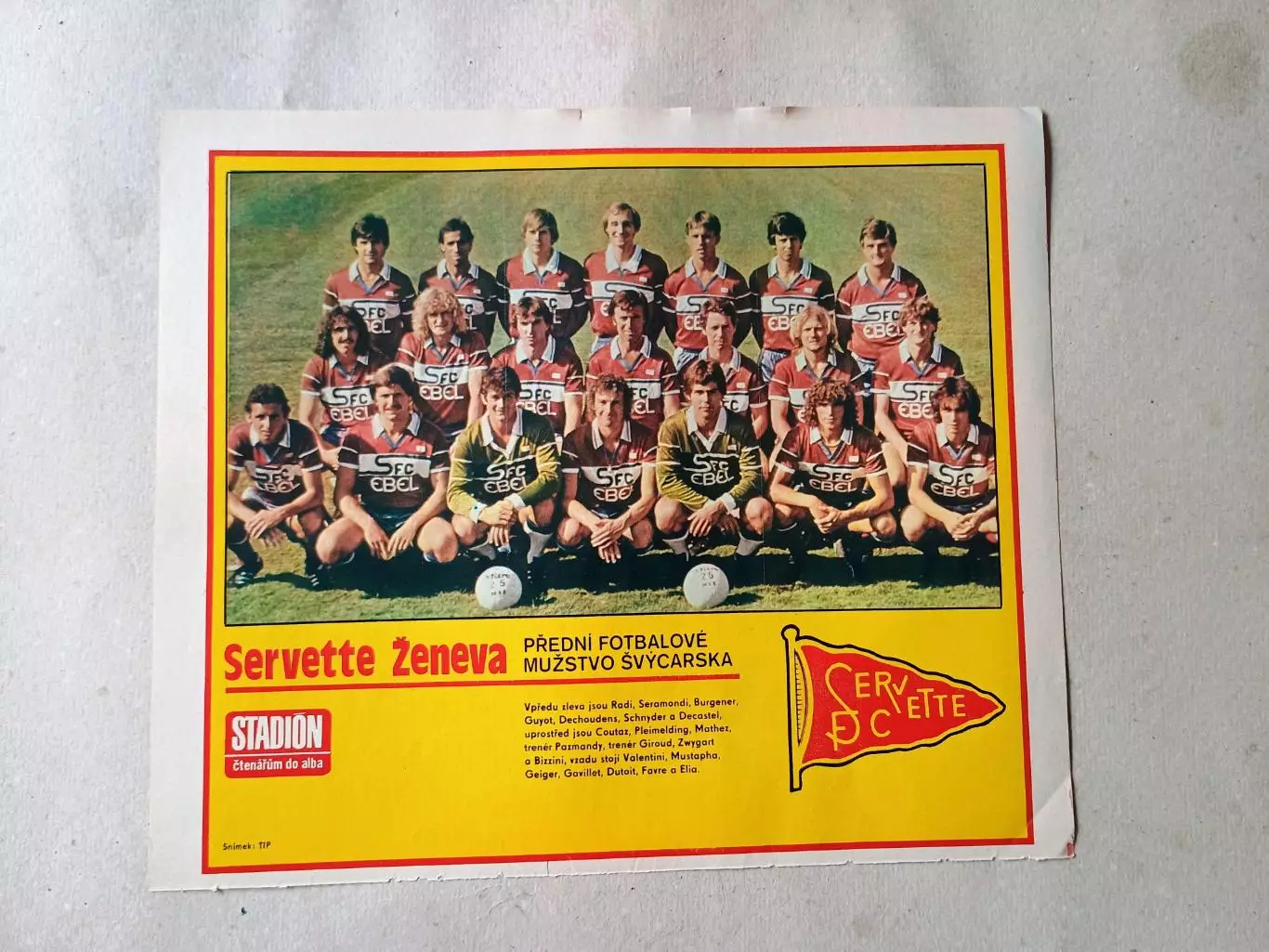 Плакат из журнала Стадион- Servette 4