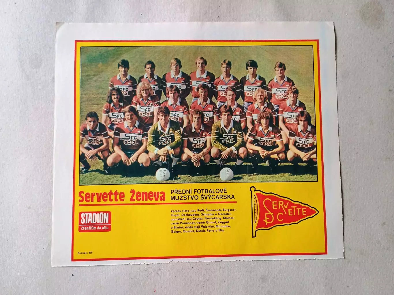 Плакат из журнала Стадион- Servette 5