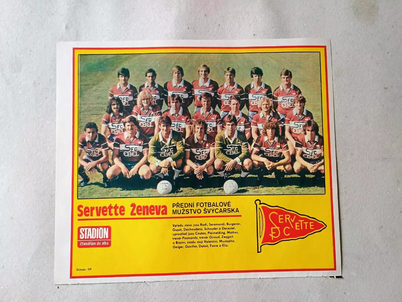 Плакат из журнала Стадион- Servette 6