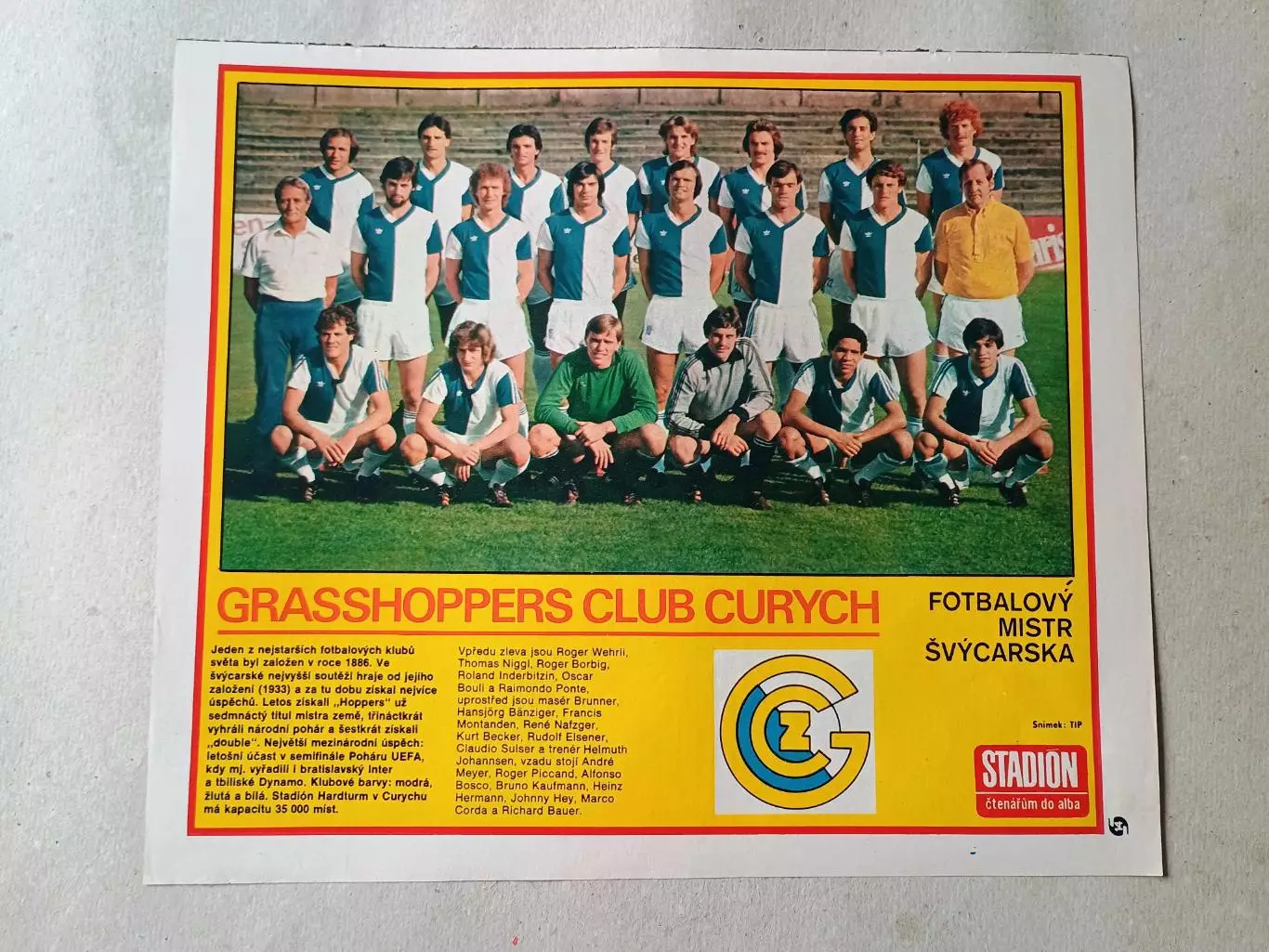 Плакат из журнала Стадион- Grasshoppers 6