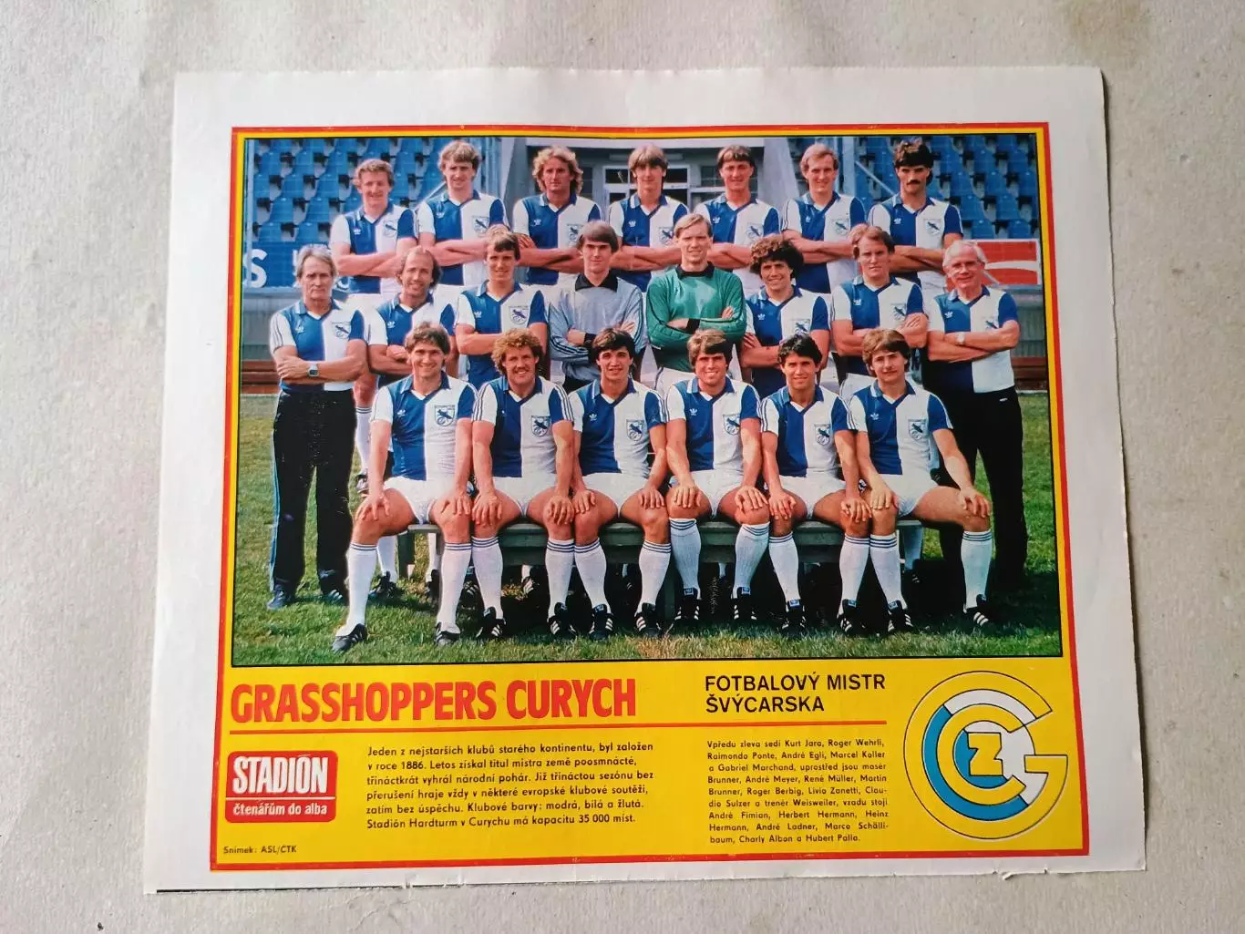 Плакат из журнала Стадион- Grasshoppers 9