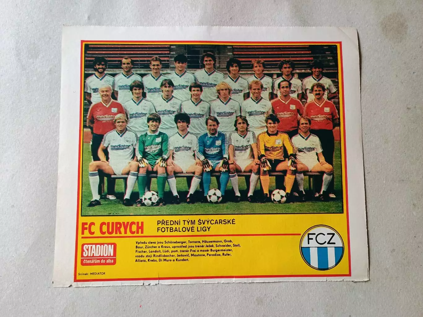 Плакат из журнала Стадион- Zurich 14