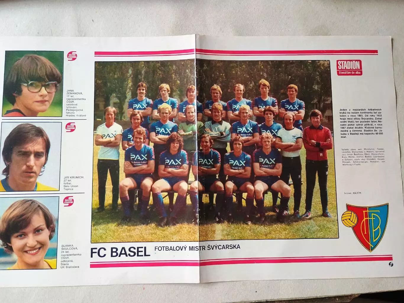 Плакат из журнала Стадион- Basel 2