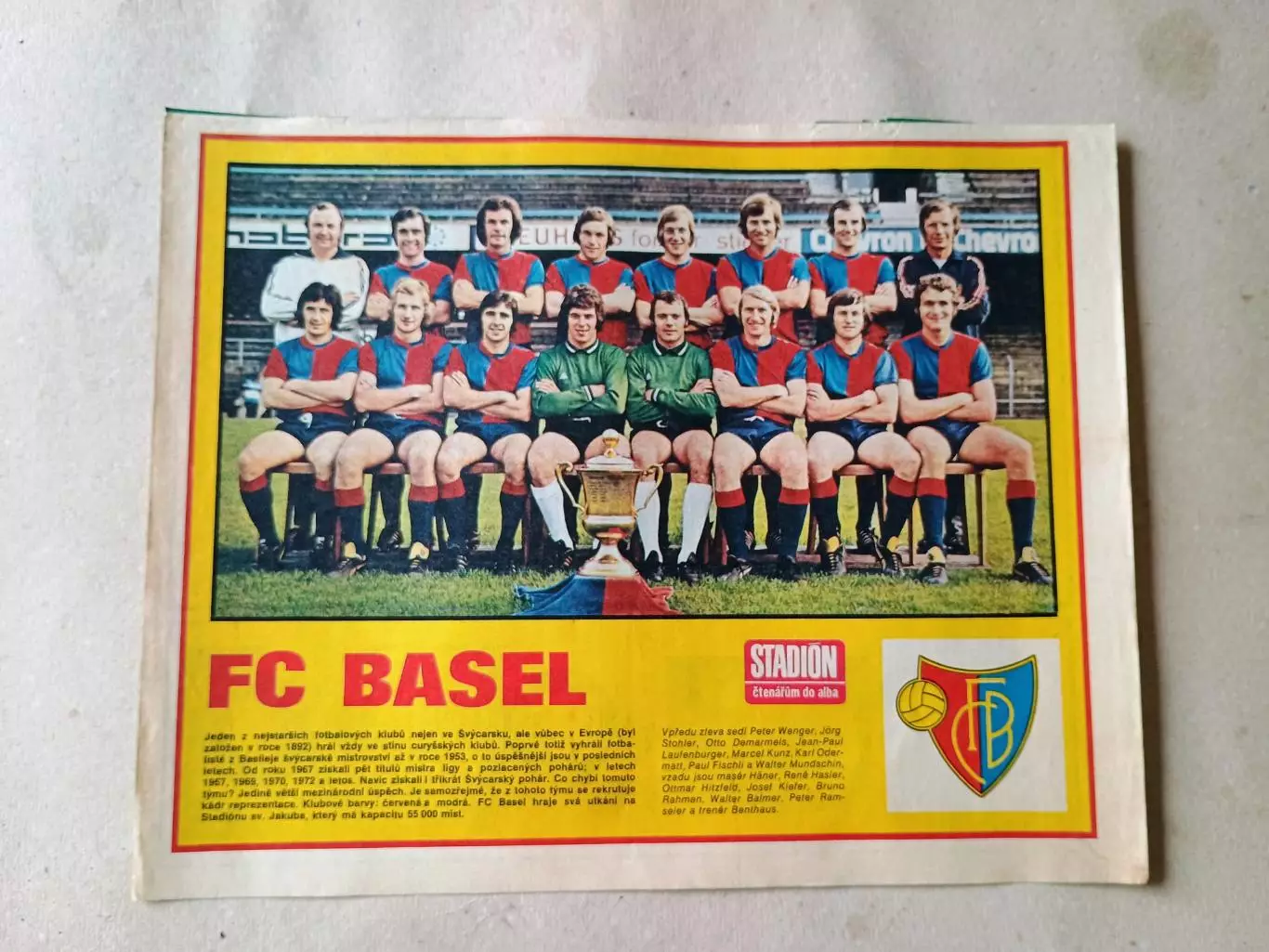 Плакат из журнала Стадион- Basel 10