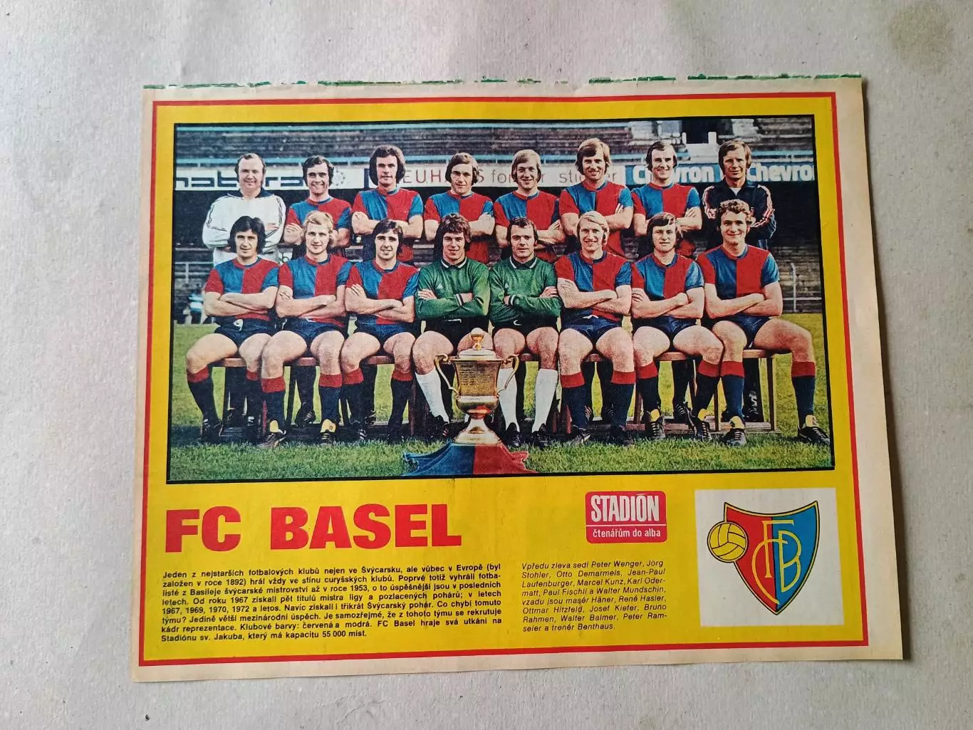 Плакат из журнала Стадион- Basel 12