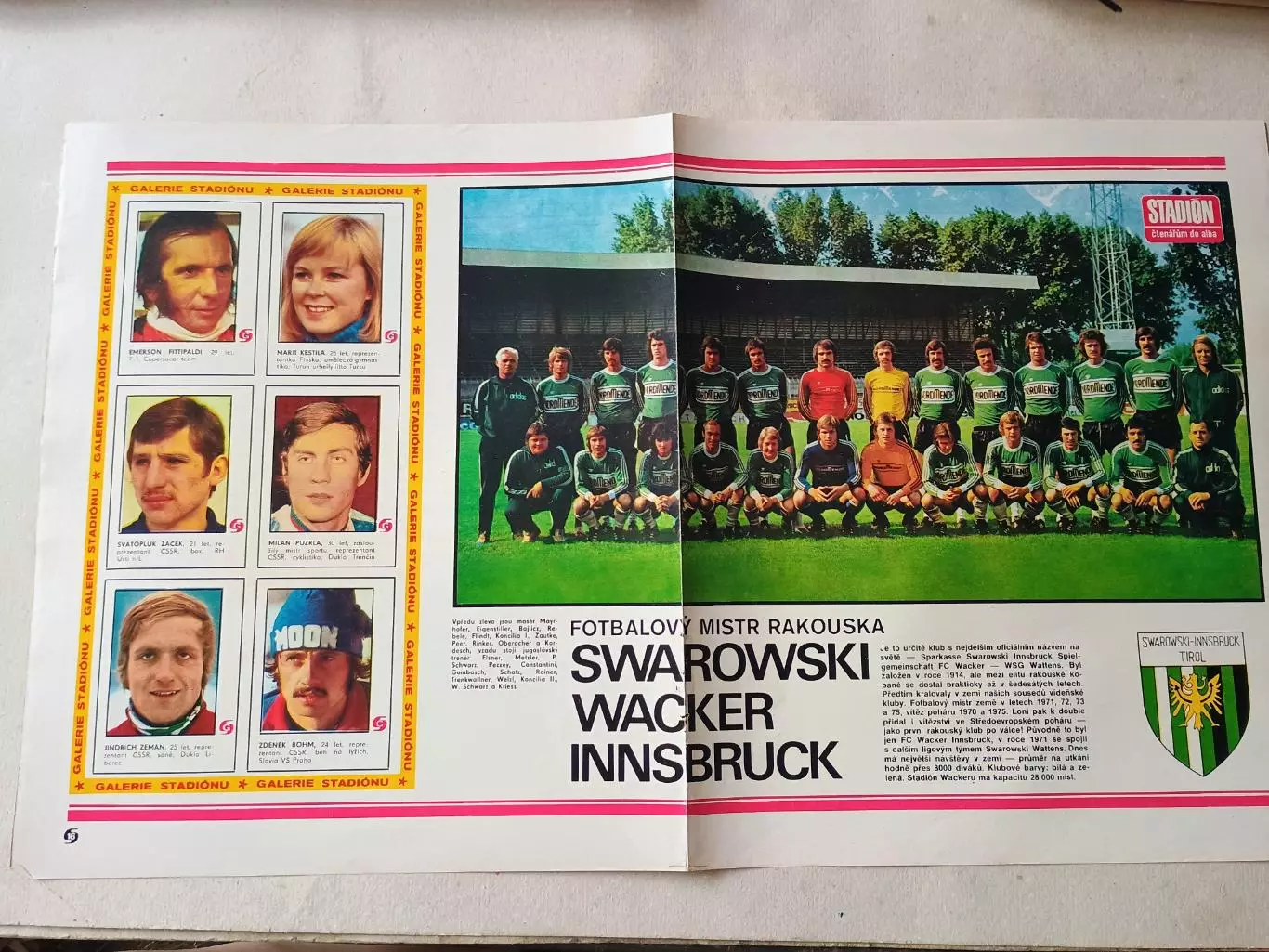 Плакат из журнала Стадион- Innsbruck